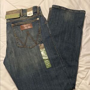 Wrangler Slim Straight Blue Jeans Classic Denim